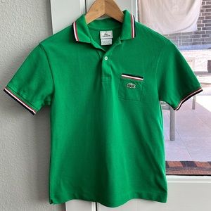 Authentic excellent condition Boys Green Lacoste Polo size 12